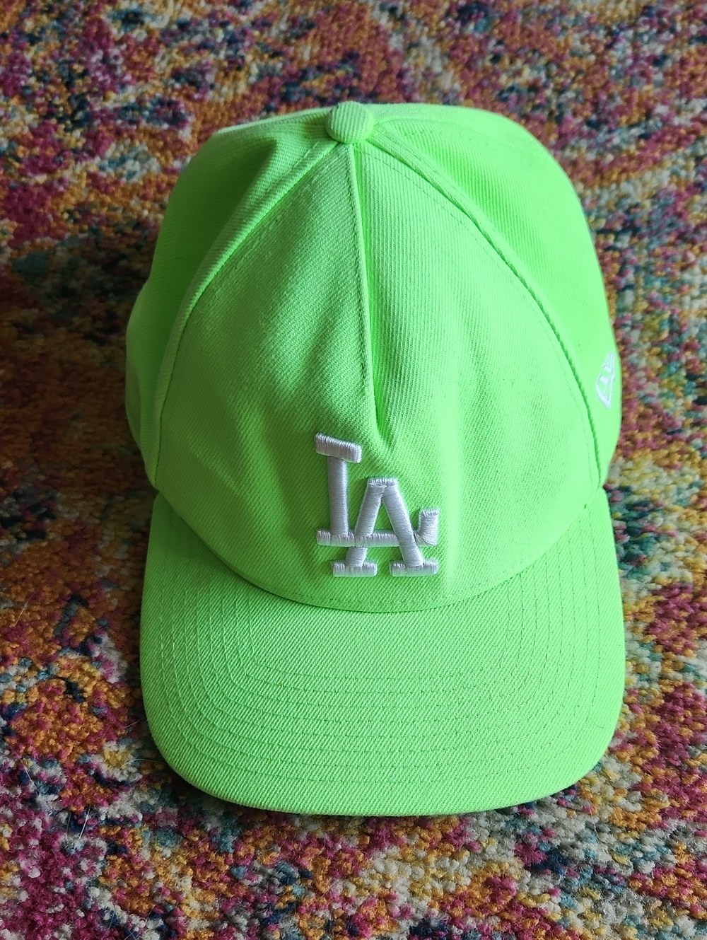 Los Angeles Dodgers Neon Green LA Baseball Cap